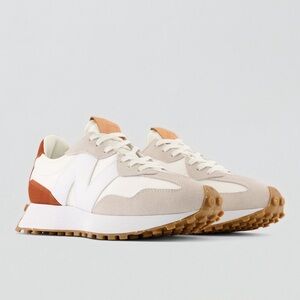 New Balance 327 Cream, White & Rust Classic Sneakers
